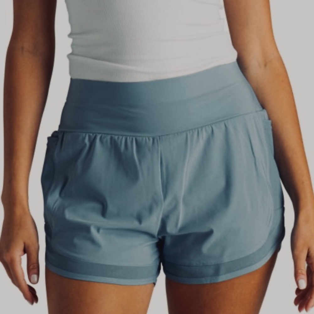 Fitkicks Air Light Teal Track Shorts•Size XL (14-16) Midrise Comfort Waist